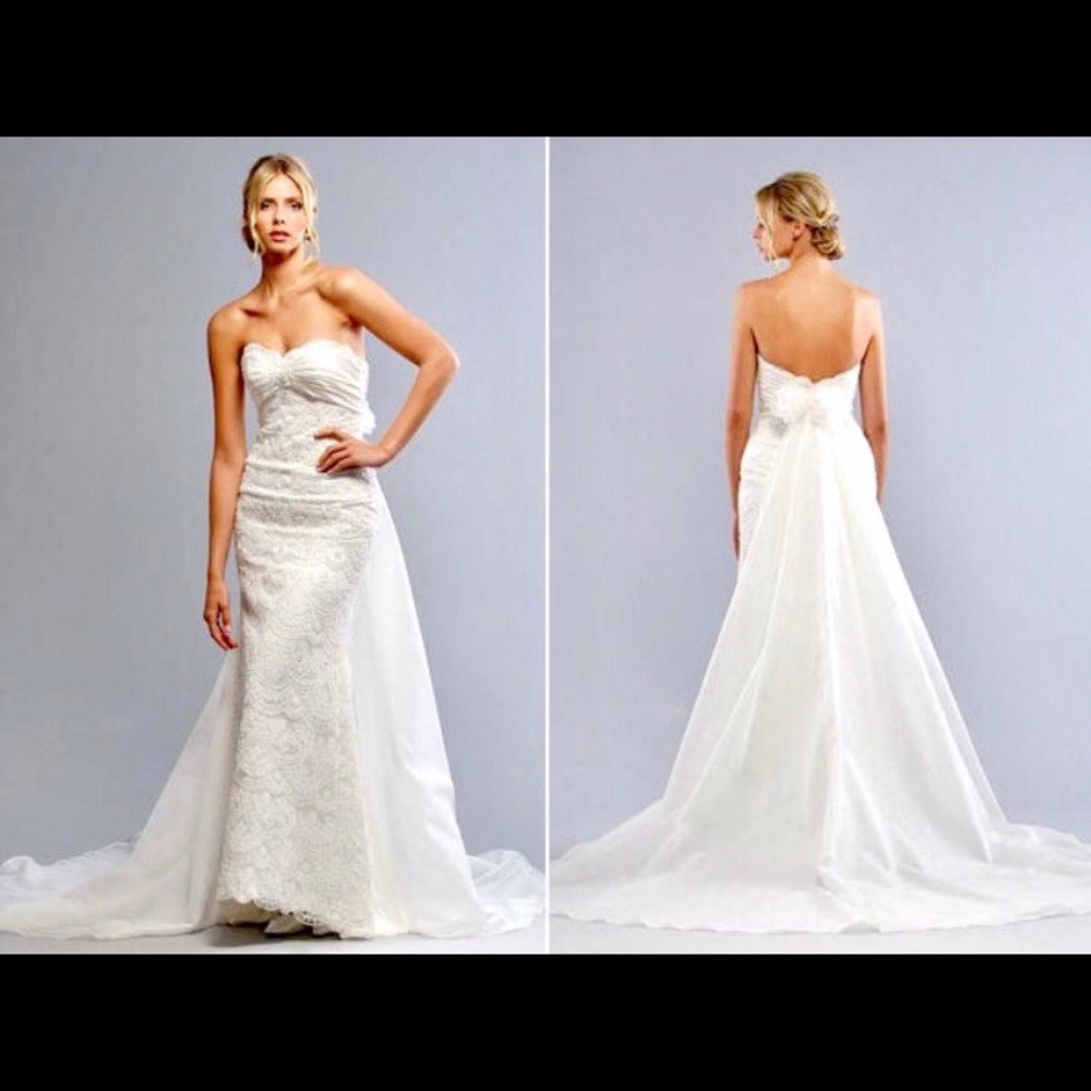 Liz Fields bridal sheath style gown/dress & veil